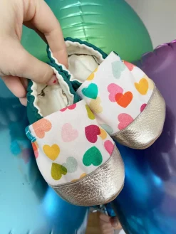 Kapcie Do Przedszkola|Buciki I Kapcie | TITOT Kapcie do domu, żłobka, przedszkola - Confetti Hearts