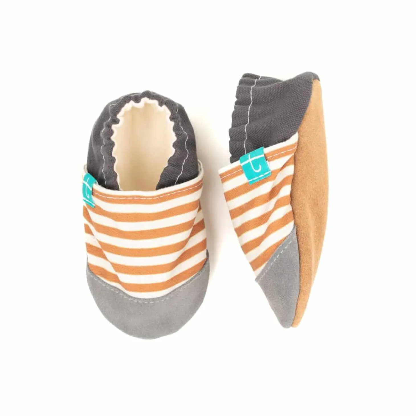 Kapcie do domu, żłobka, przedszkola - Stripes Brown, 4-5 lat