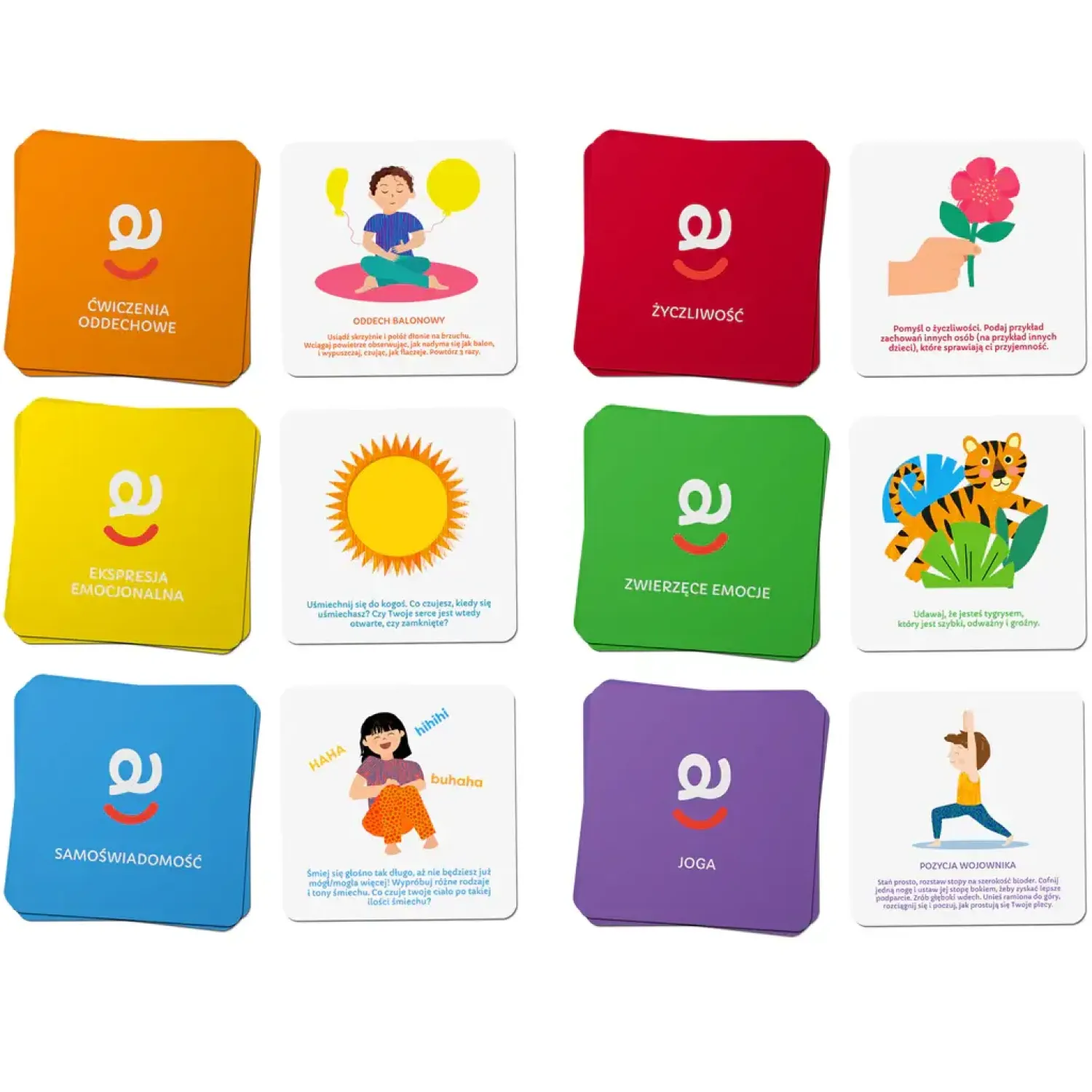 6 Lat+|Aktywizujące | rozwojowa mama Karty do kostki aktywności - mindfulness + mini e-book 4+