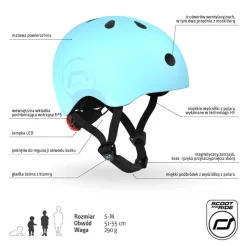 Kaski Dla Dzieci|Przydatne Akcesoria | Scootandride Kask S-M dla dzieci 3+ Blueberry kolekcja Icecream