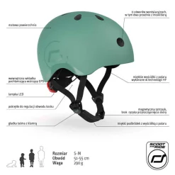 Kaski Dla Dzieci|Przydatne Akcesoria | Scootandride Kask S-M dla dzieci 3+ Forest