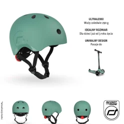 Kaski Dla Dzieci|Przydatne Akcesoria | Scootandride Kask S-M dla dzieci 3+ Forest
