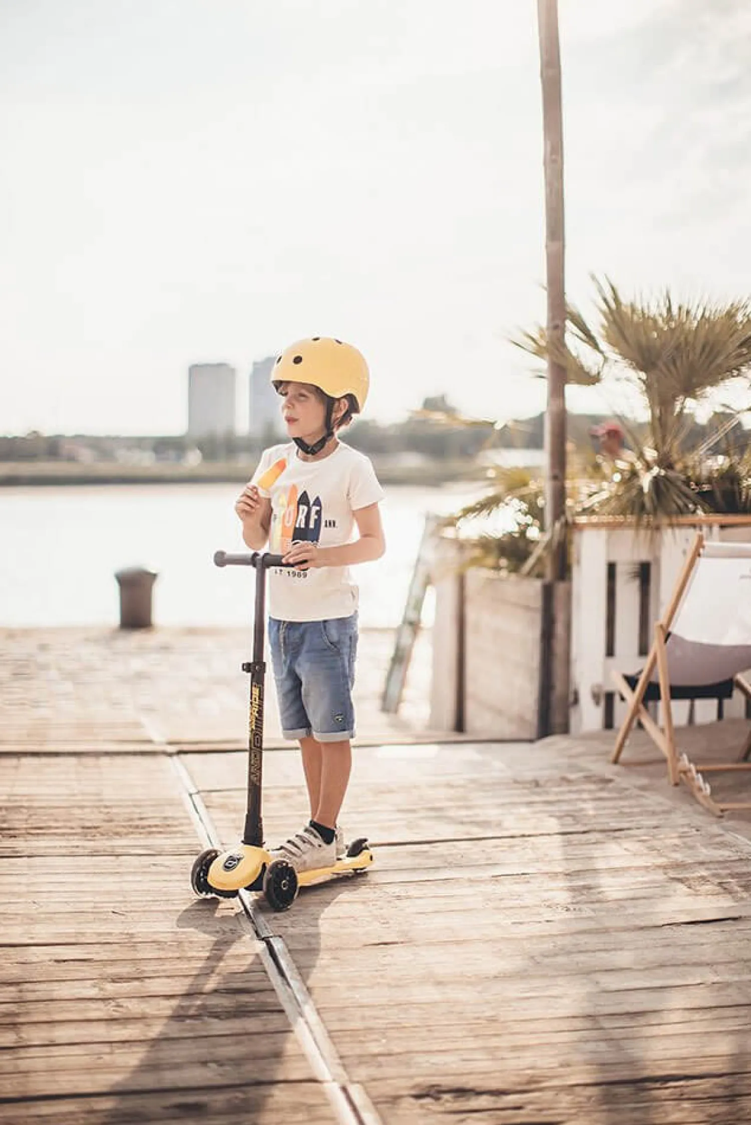 Kaski Dla Dzieci|Przydatne Akcesoria | Scootandride Kask S-M dla dzieci 3+ Lemon kolekcja Icecream