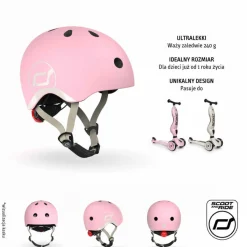 Kaski Dla Dzieci|Przydatne Akcesoria | Scootandride Kask XXS-S dla dzieci 1rż+ Rose