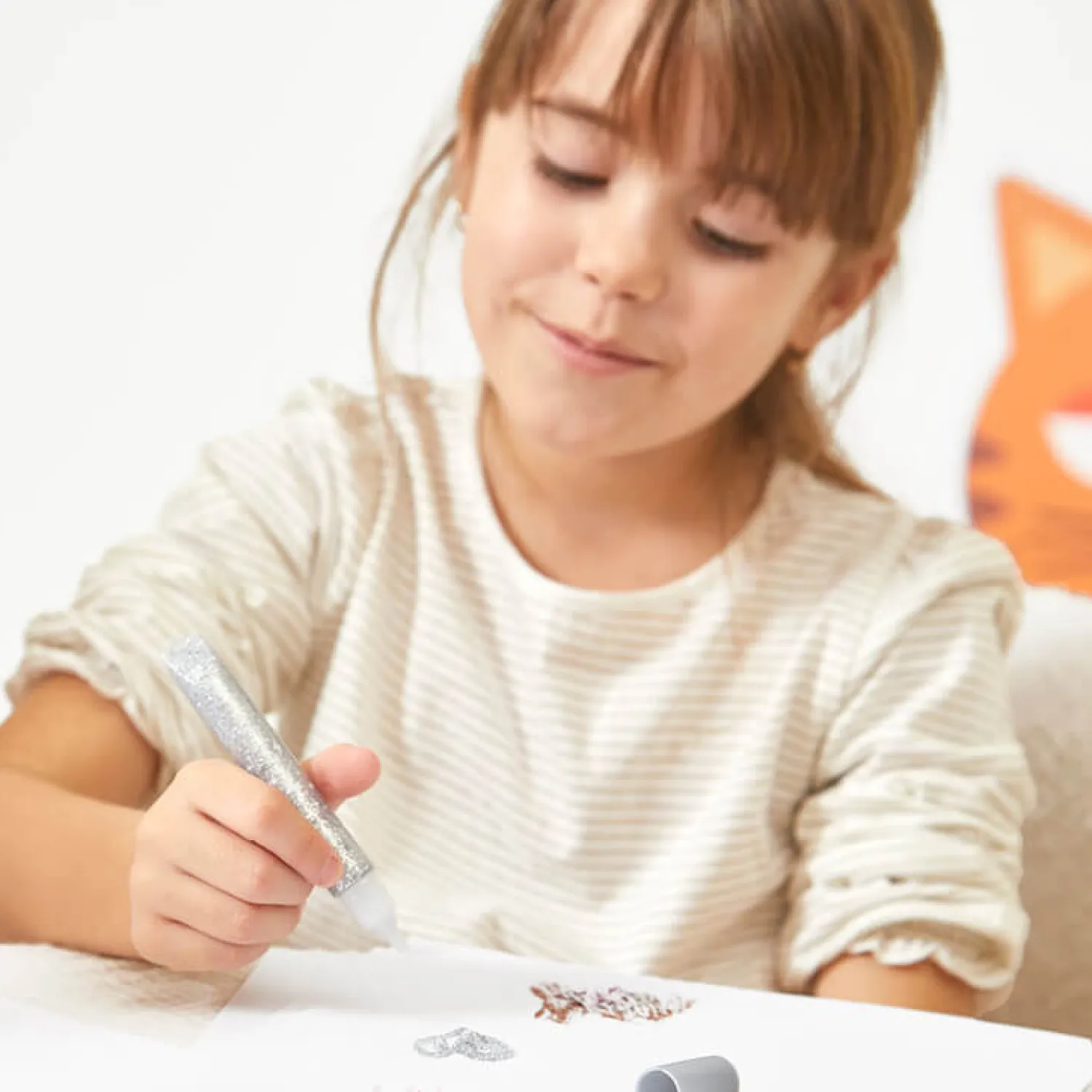 6 Lat+|3 Lata + | Janod Klej z brokatem w tubkach 9 kolorów 3+