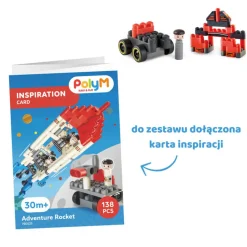 2 Lata +|6 Lat+ | PolyM Klocki konstrukcyjne Samochód wyścigowy 31 el., 2+