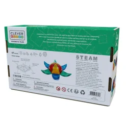 6 Lat+|3 Lata + | Cleverclixx Klocki magnetyczne Curved Dome Pack Intense - 47 el.