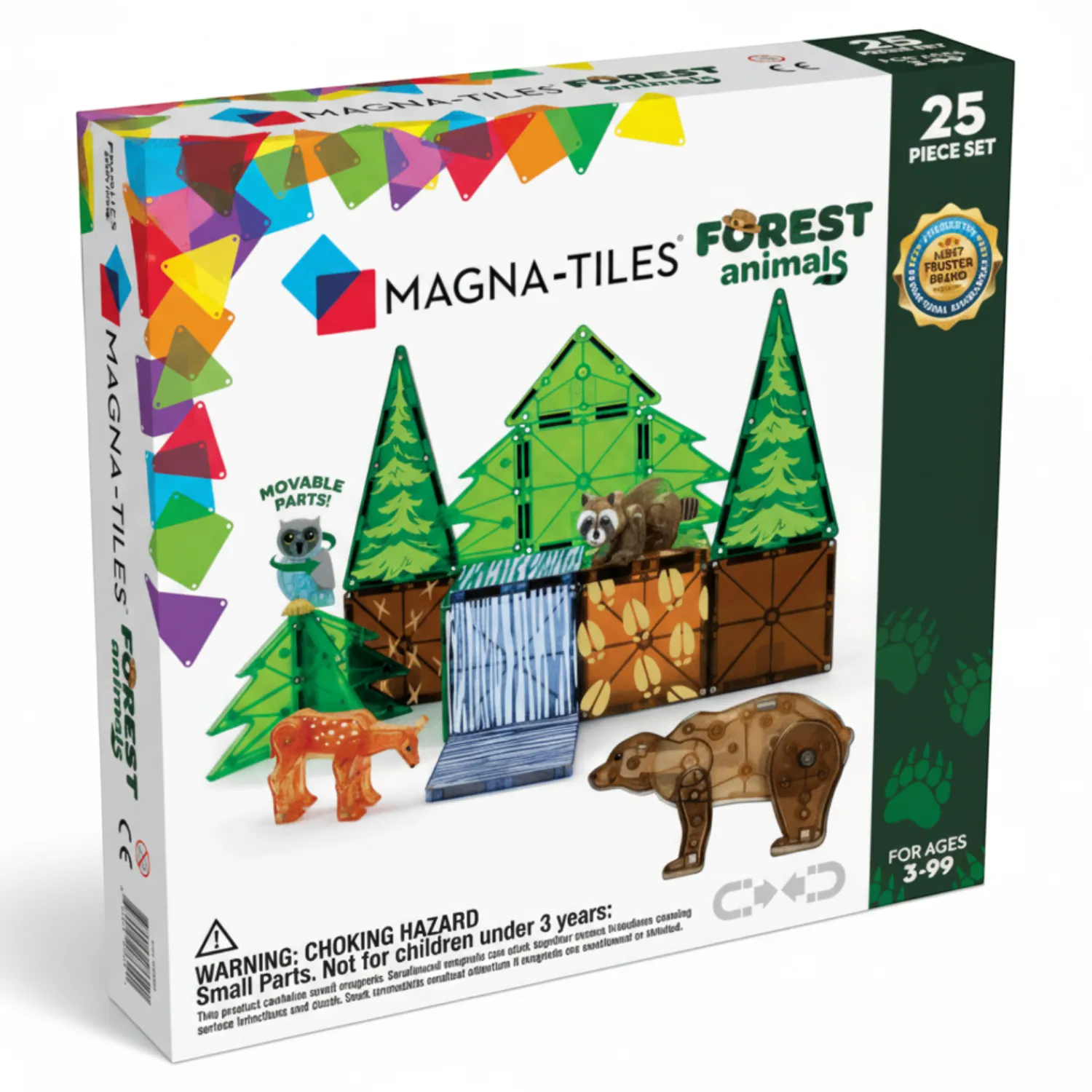 3 Lata +|4 Lata + | Magna-Tiles Klocki Magnetyczne Forest Animals 25 el.