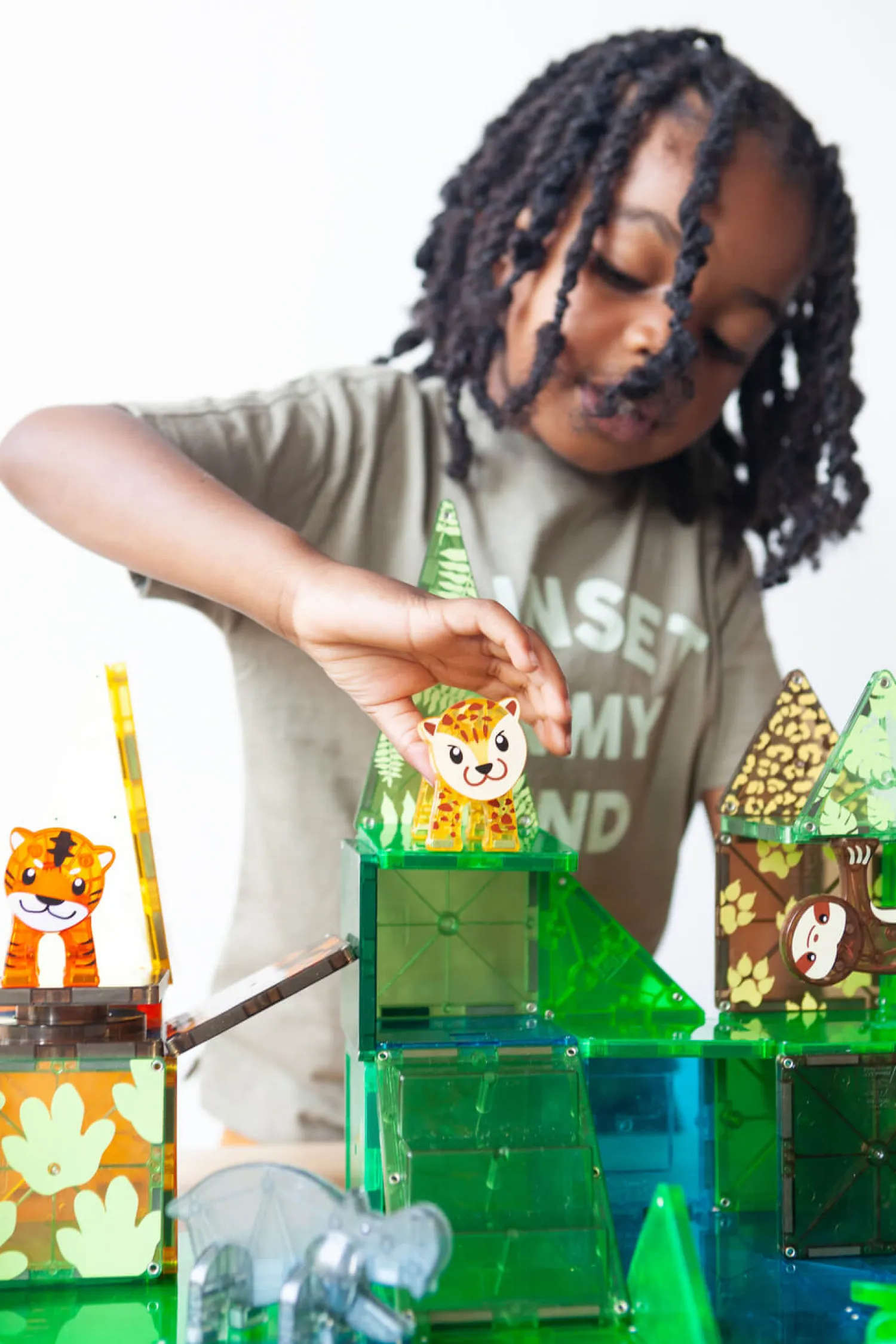 3 Lata +|4 Lata + | Magna-Tiles Klocki Magnetyczne Jungle Animals 25 el.