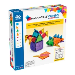 3 Lata +|4 Lata + | Magna-Tiles Klocki Magnetyczne microMAGS 46 el. COMBO
