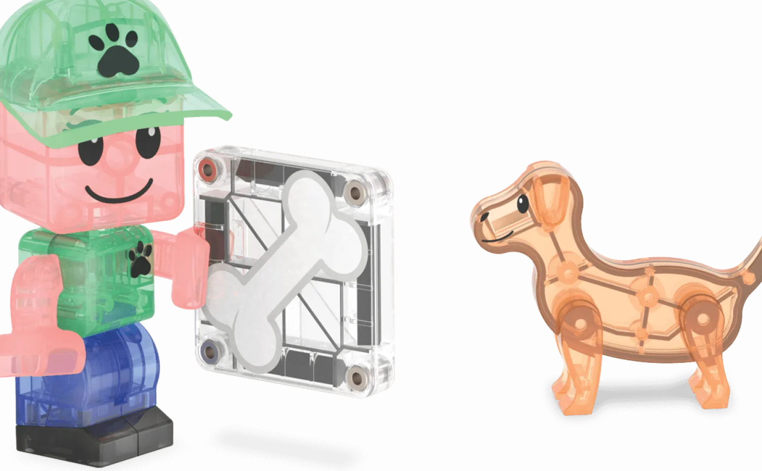 3 Lata +|4 Lata + | Magna-Tiles Klocki Magnetyczne Puppy Park 27 el.