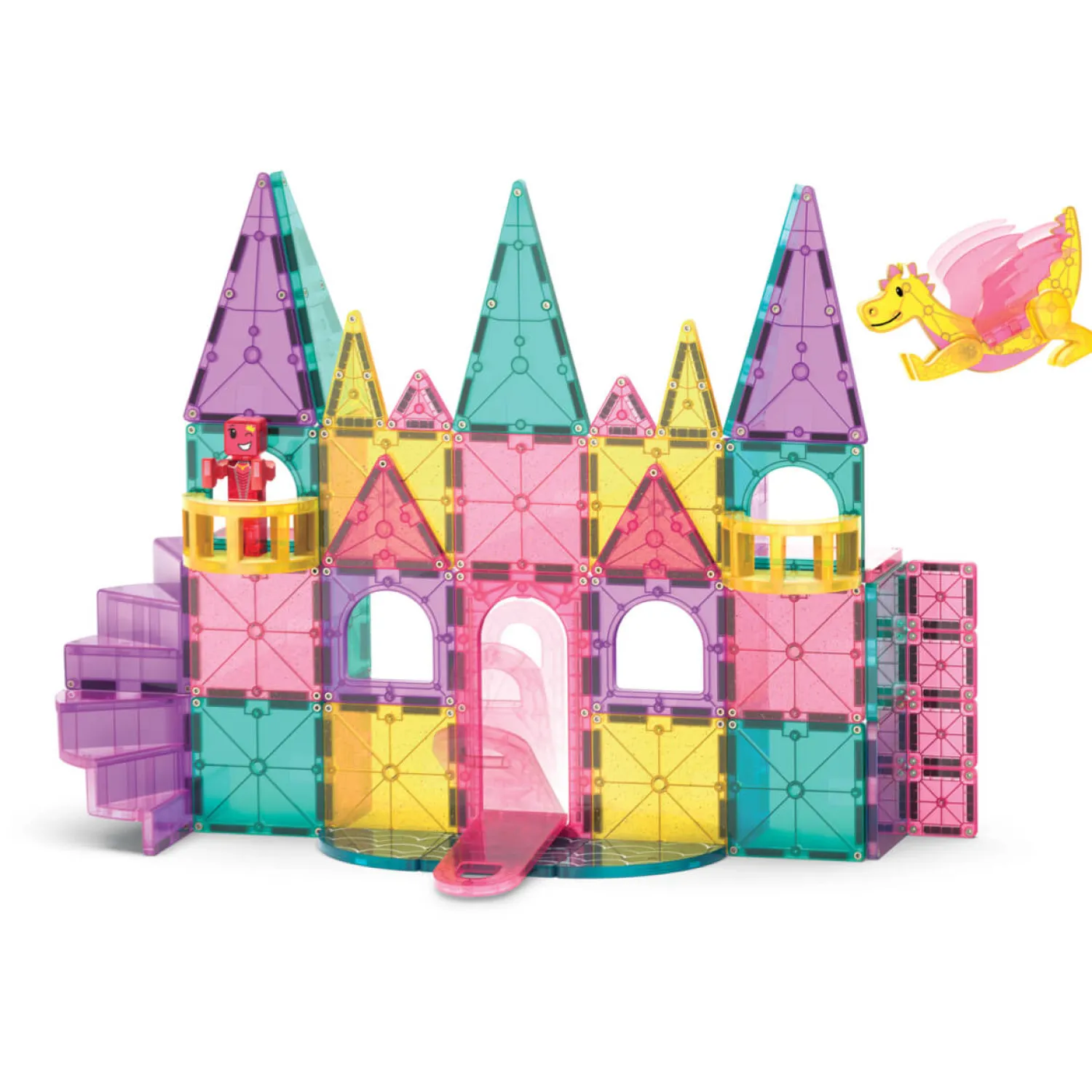 3 Lata +|4 Lata + | Magna-Tiles Klocki Magnetyczne Zamek DLX 48 el.