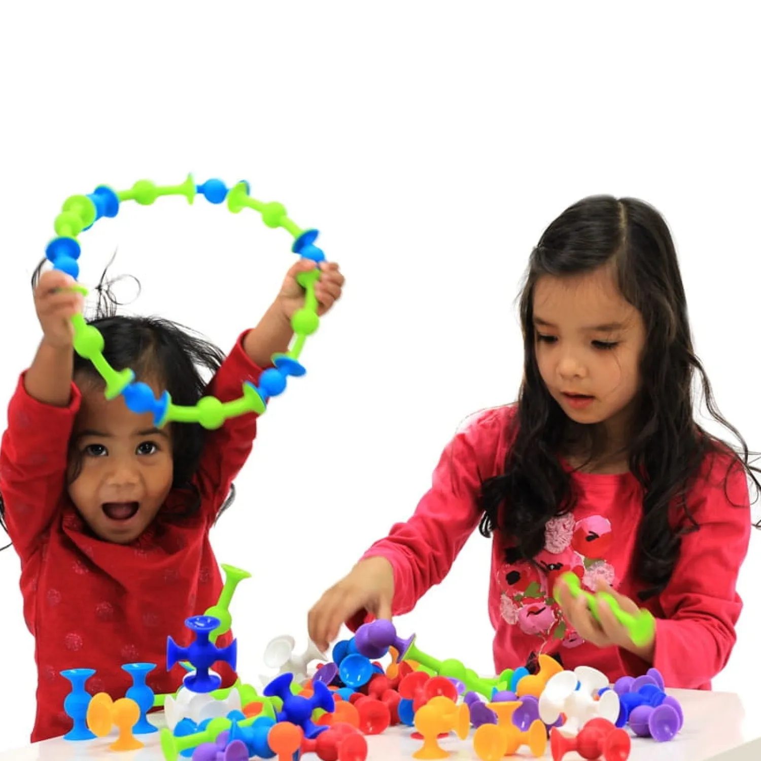 3 Lata +|2 Lata + | Fat Brain Toys Klocki Przyssawki Squigz - zestaw startowy