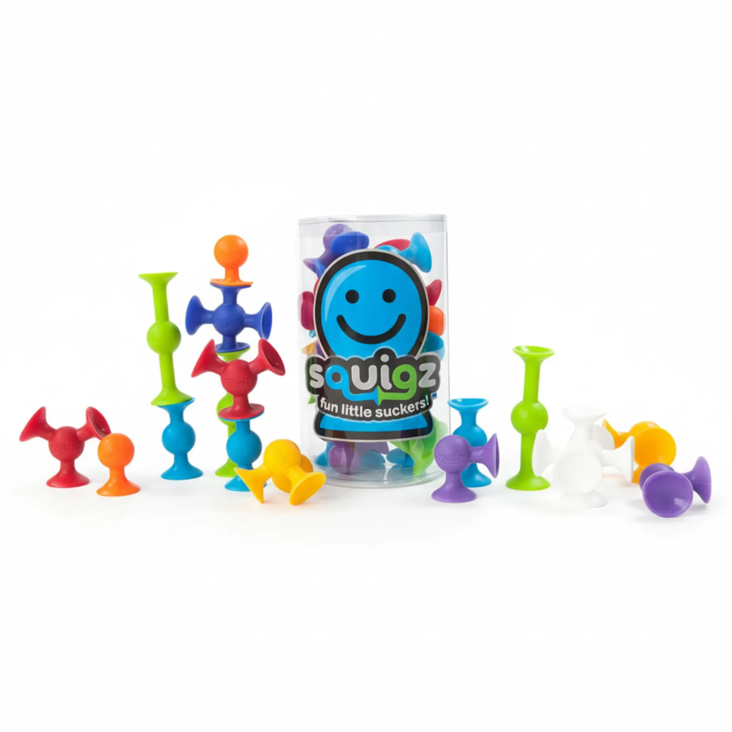 3 Lata +|2 Lata + | Fat Brain Toys Klocki Przyssawki Squigz - zestaw startowy
