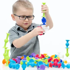 3 Lata +|2 Lata + | Fat Brain Toys Klocki Przyssawki Squigz - zestaw startowy