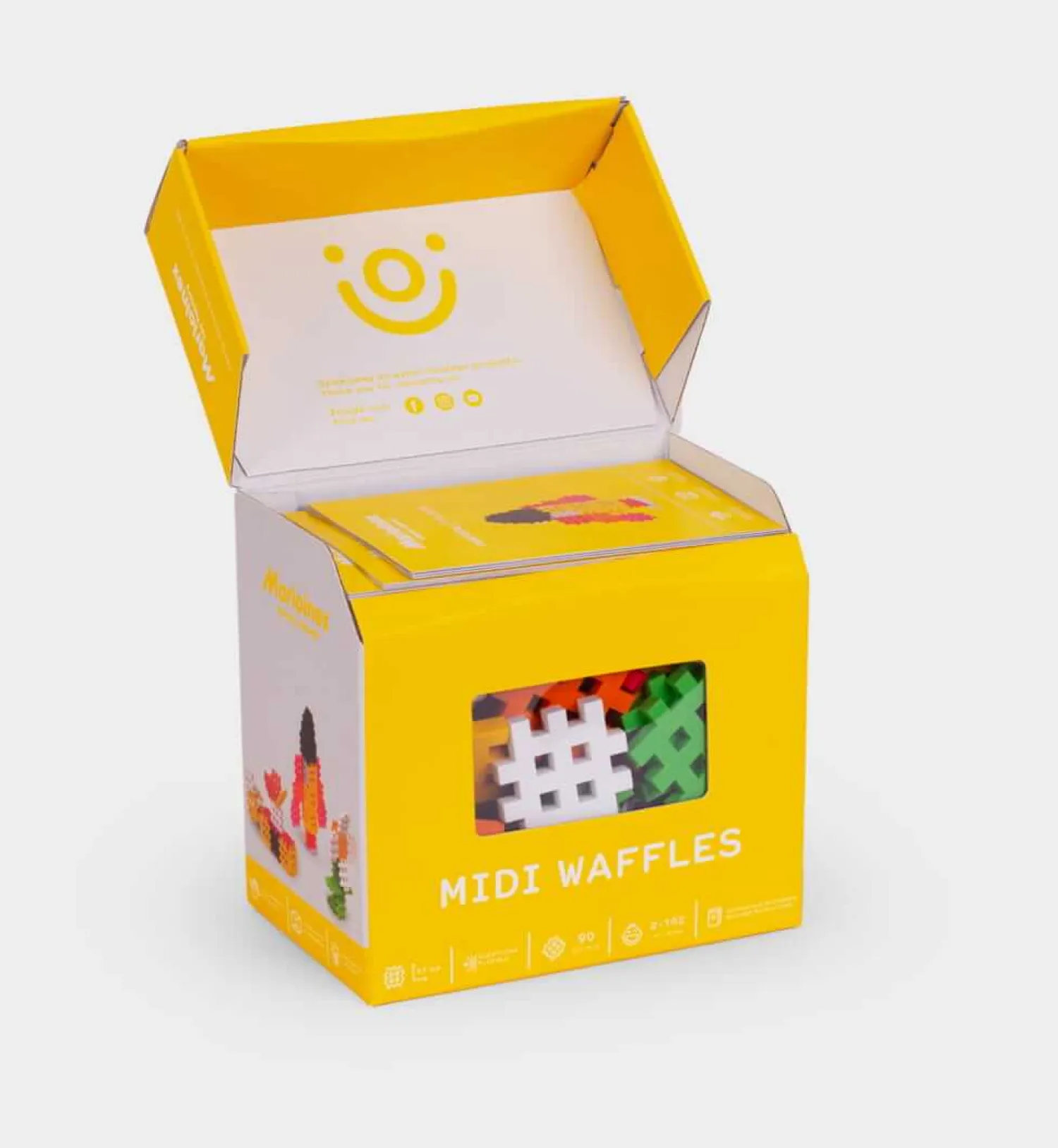 6 Lat+|3 Lata + | Marioinex Klocki waffle MIDI 90 el.
