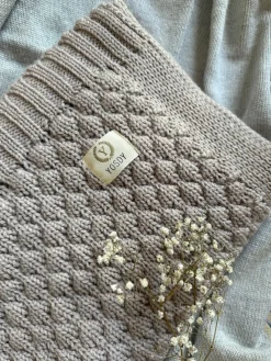 Kocyki|Kocyki | YOSOY Koc dziany 100% merino wool BUBBLES cocoa milk