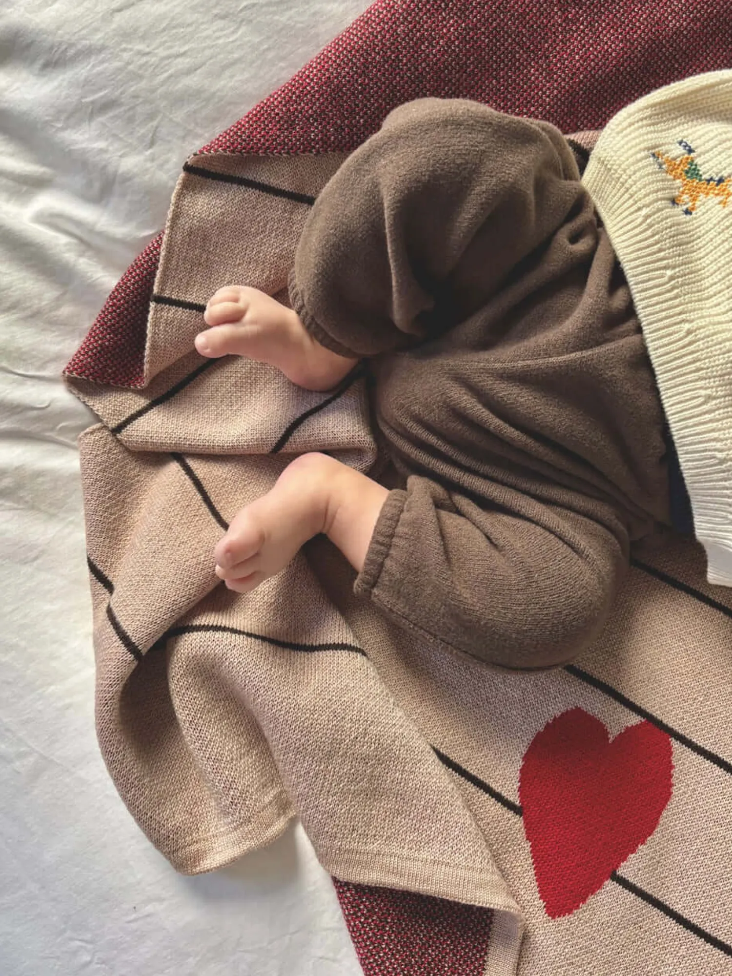 Kocyki|Kocyki | The Story Makers Koc merino 80 x 100 cm - sweatheart baby bordowy