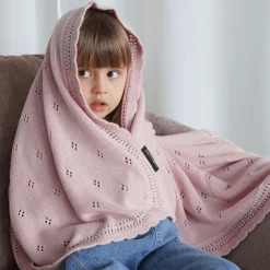 Kocyki|Kocyki | Lullalove Kocyk ażurowy DAISY - pudrowy róż