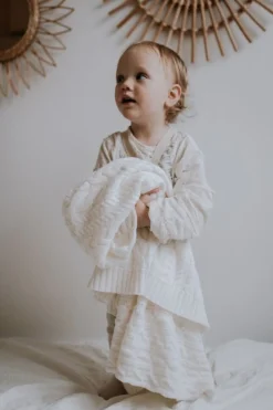 Kocyki|Kocyki | My Memi Kocyk WARKOCZ ze 100% wełny merino cream - premium collection