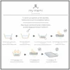 Kocyki|Kocyki | My Memi Kocyk ze 100% wełny merino cream w prążek - premium collection