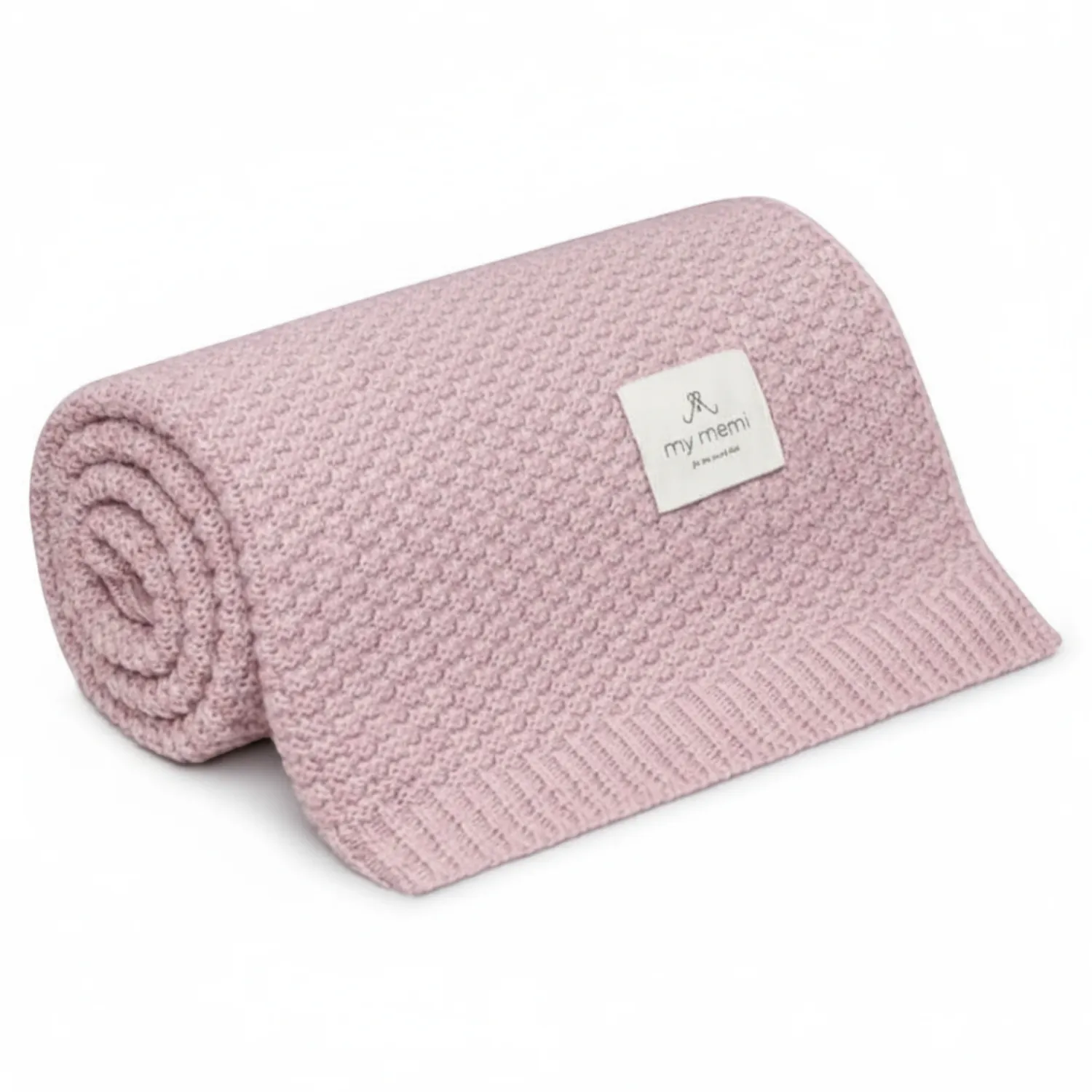 Kocyki|Kocyki | My Memi Kocyk ze 100% wełny merino powder pink - premium collection