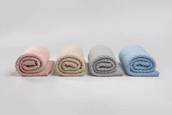 Kocyki|Kocyki | My Memi Kocyk ze 100% wełny merino powder pink - premium collection