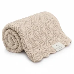 Kocyki|Kocyki | My Memi Kocyk ze 100% wełny merino warm beige Pearl - premium collection