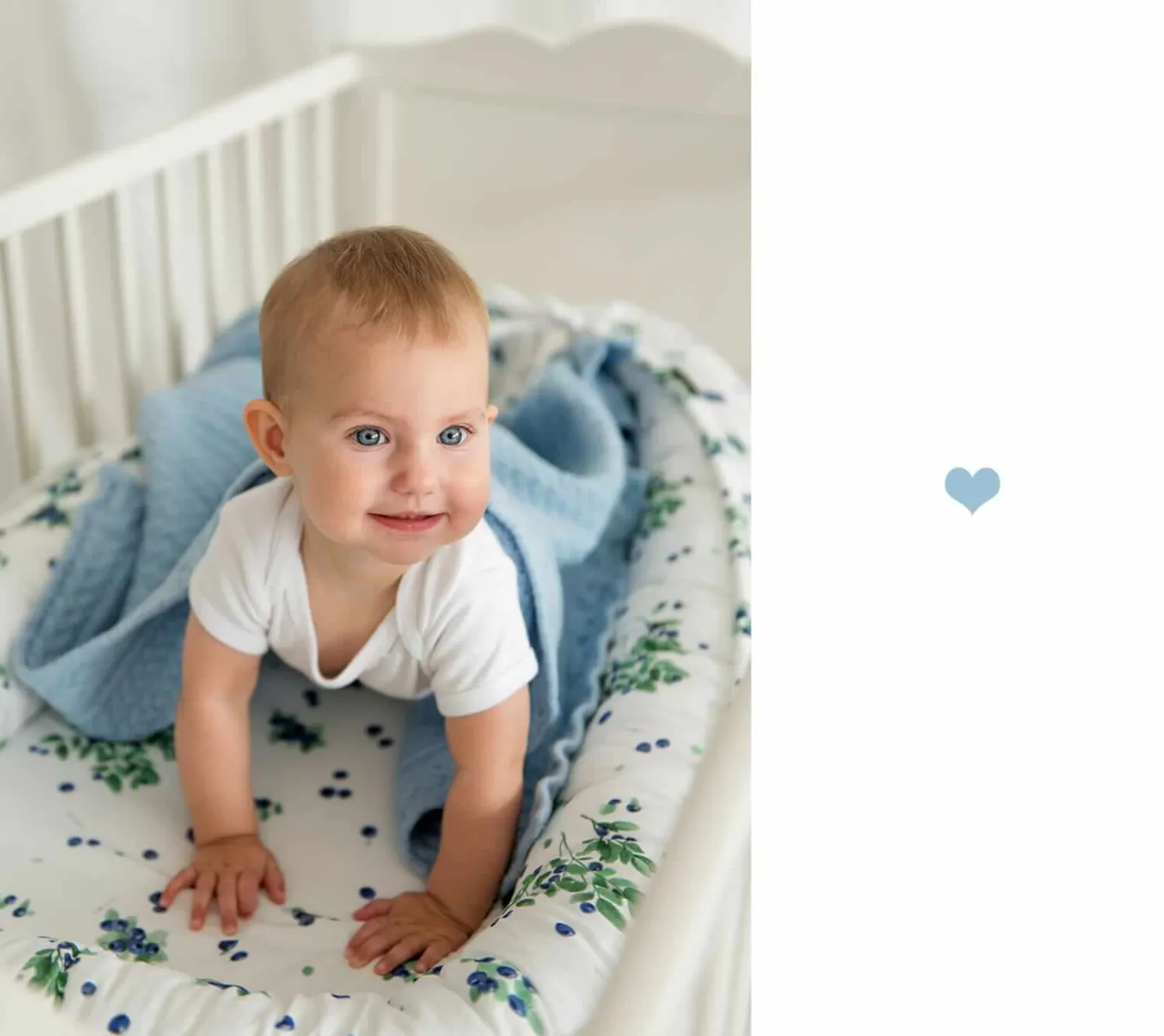 Kocyki|Kocyki | Lullalove Kocyk z wełny merino - niebieskie ciasteczko PREMIUM