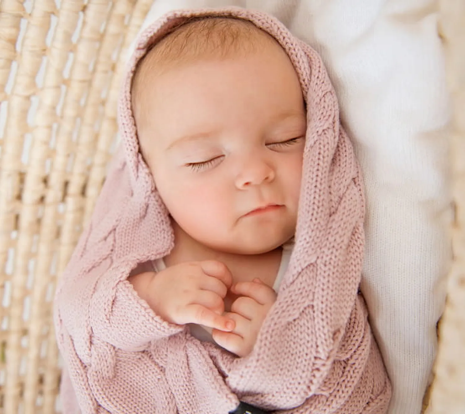 Kocyki|Kocyki | Lullalove Kocyk z wełny merino WARKOCZ - pudrowy róż, kolekcja PREMIUM