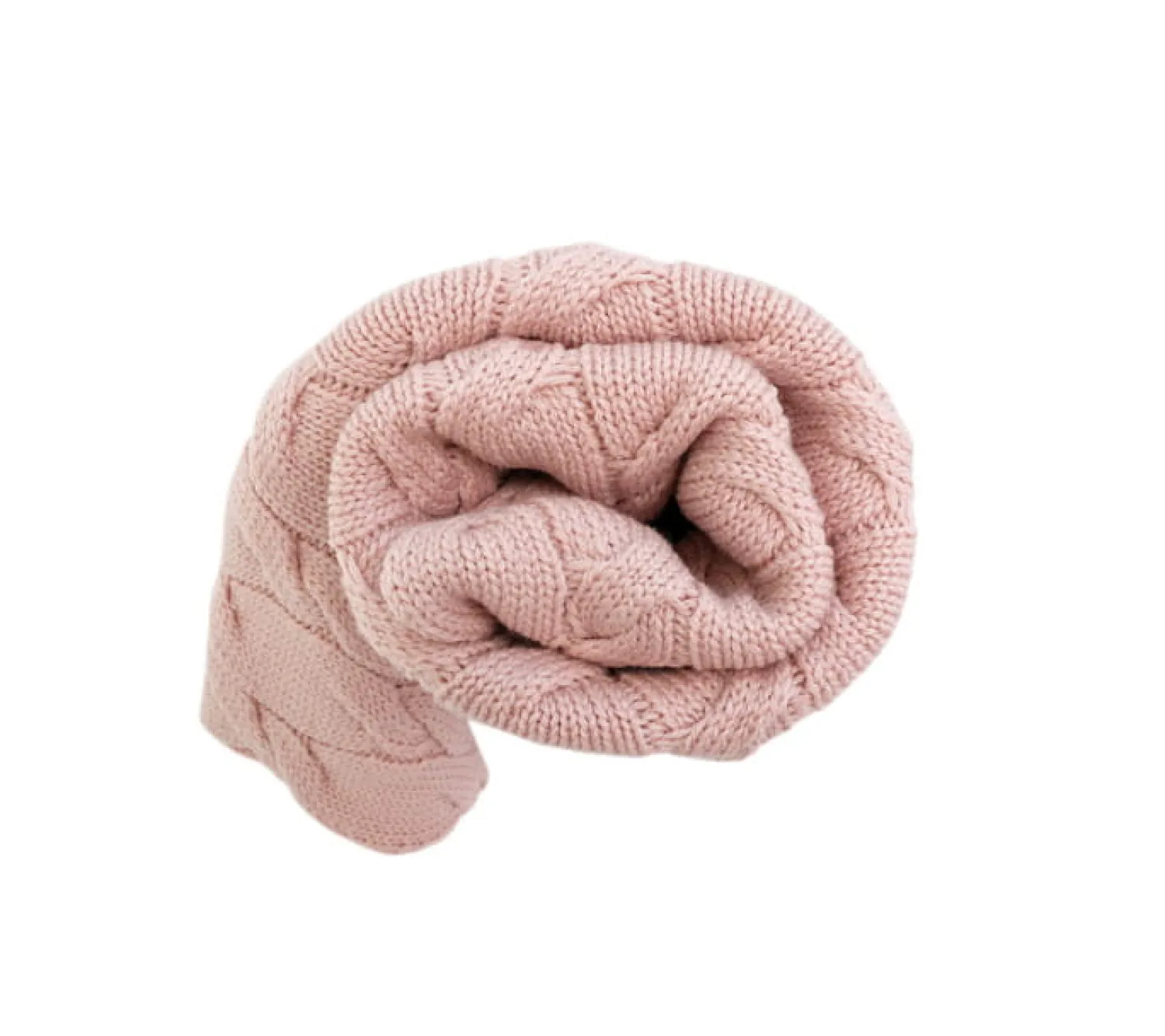 Kocyki|Kocyki | Lullalove Kocyk z wełny merino WARKOCZ - pudrowy róż, kolekcja PREMIUM