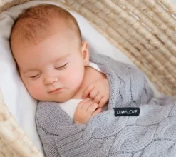 Kocyki|Kocyki | Lullalove Kocyk z wełny merino WARKOCZ - szary, kolekcja PREMIUM