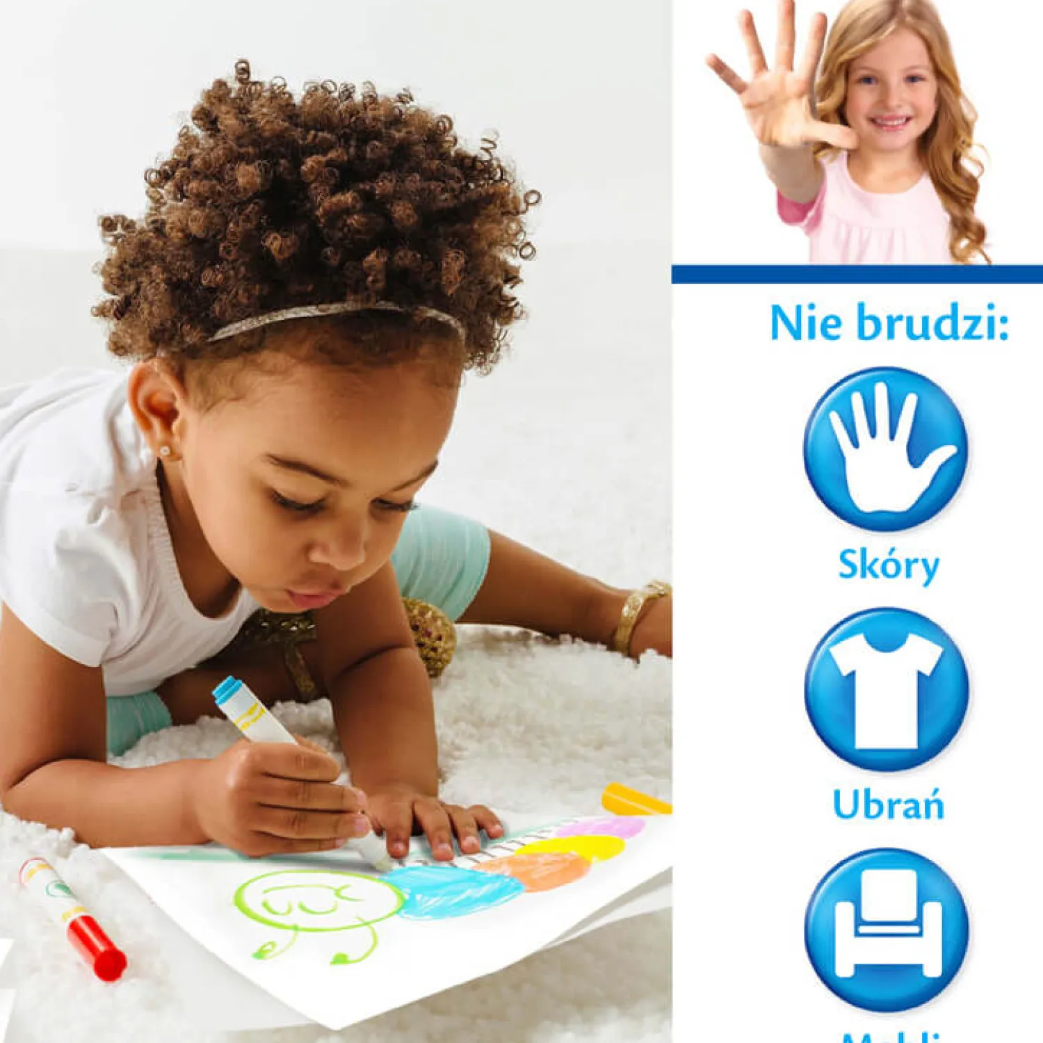 Kolorowanki | Crayola Kolorowanka dla dzieci i 4 niebrudzące magiczne flamastry Color Wonder Mess Free Bluey 3+
