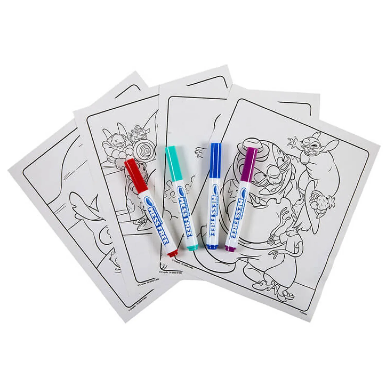 Kolorowanki | Crayola Kolorowanka dla dzieci i 4 niebrudzące magiczne flamastry Color Wonder Mess Free Lilo i Stitch 3+