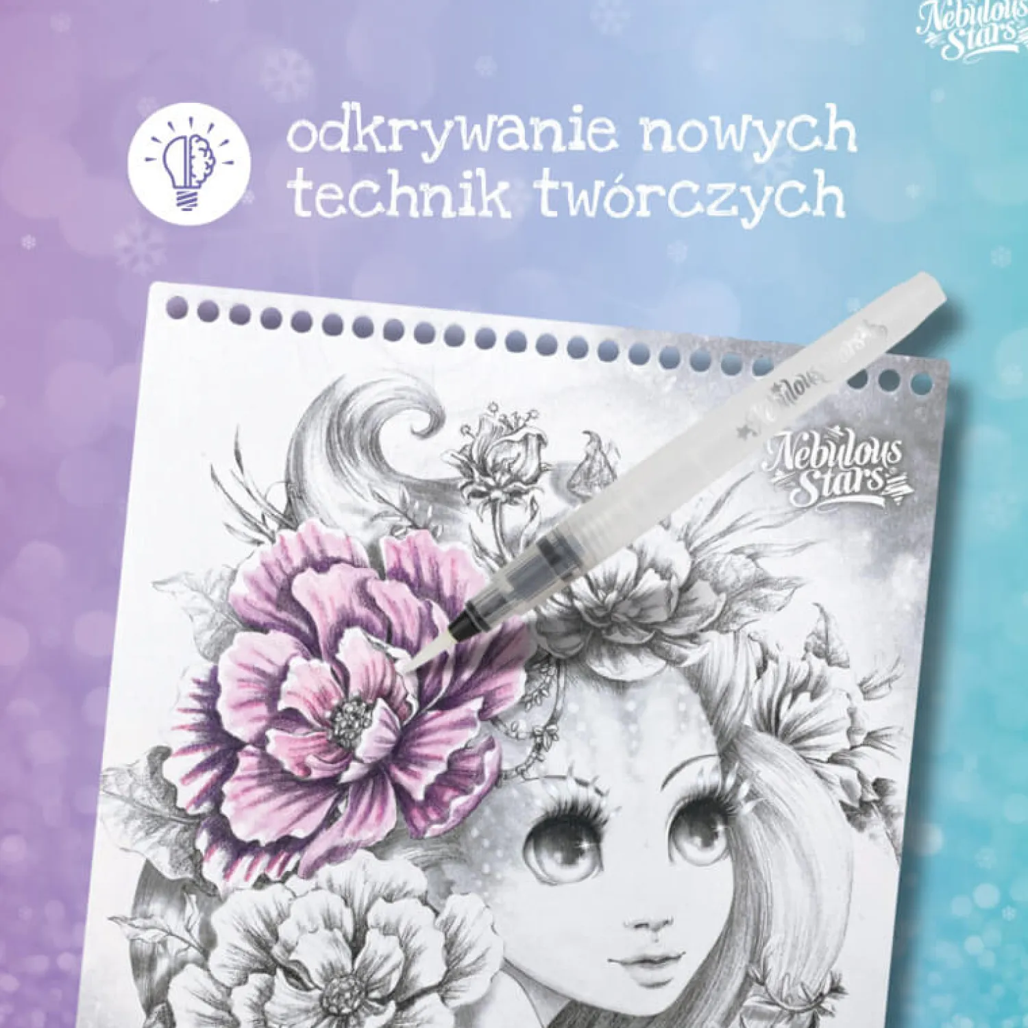 Kolorowanki|8 Lat+ | Nebulous Stars Kolorowanki z czarnymi kartkami i pisakami M Isadora