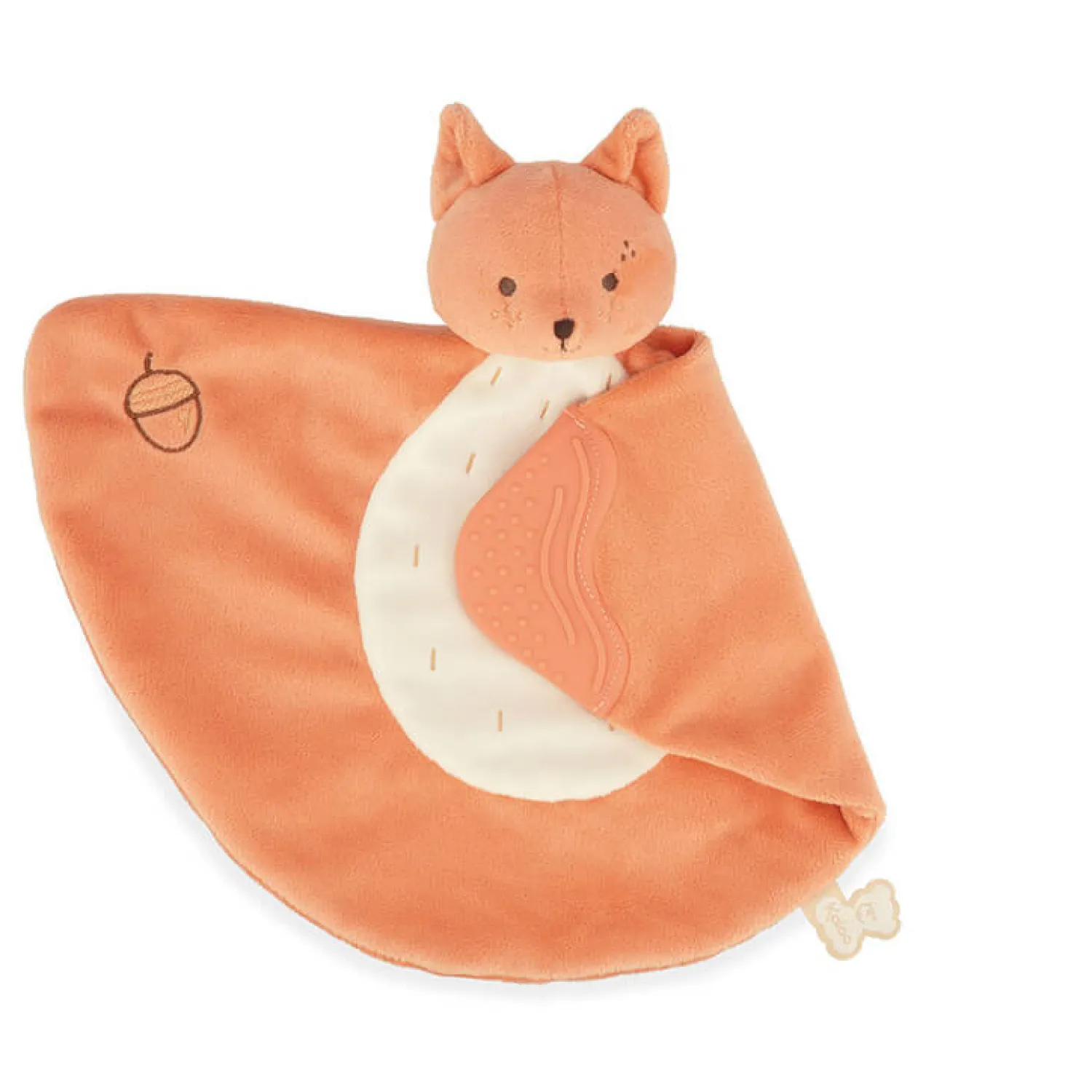 Kocyki Doudou|Kocyki Doudou | Kaloo Komforter z silikonowym gryzakiem 23 cm Wiewiórka Grignoti