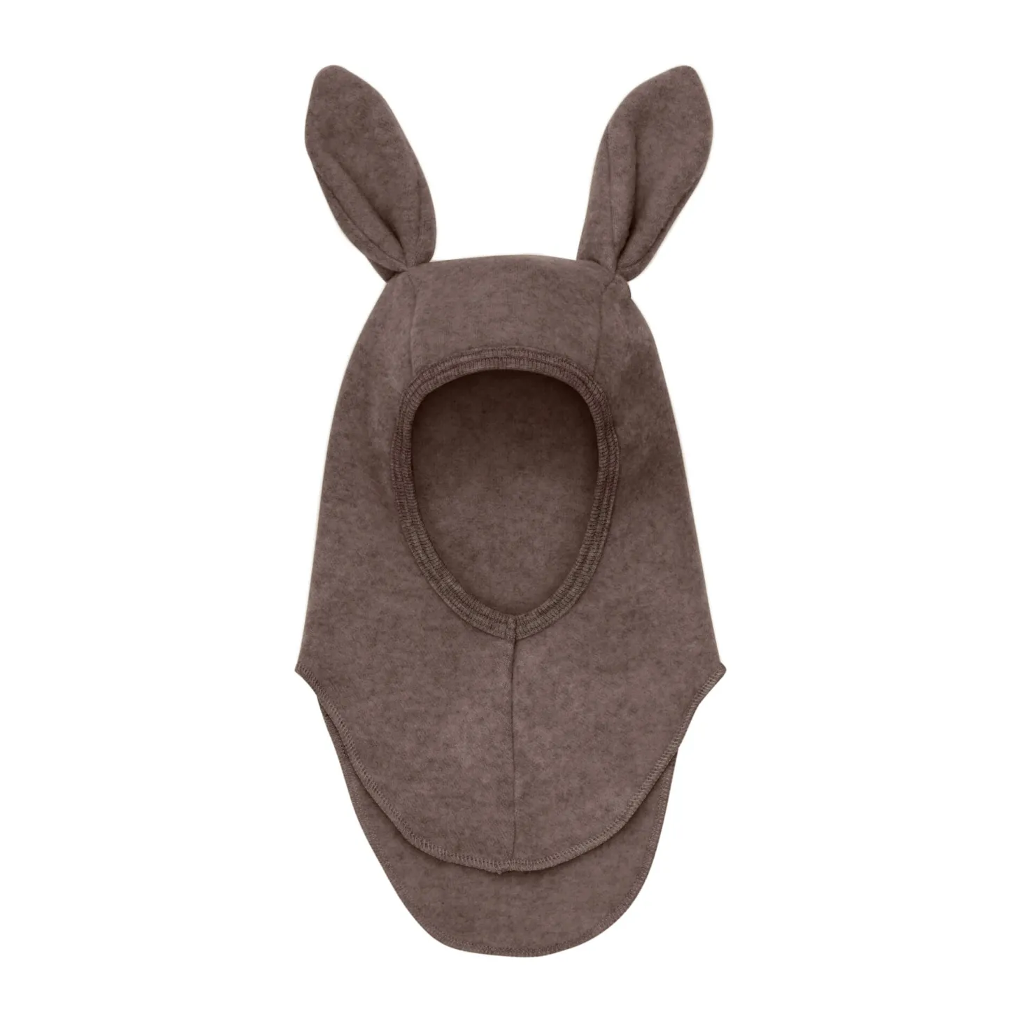 Kominiarka 100% wełny merino z uszkami królika - Brown Melange