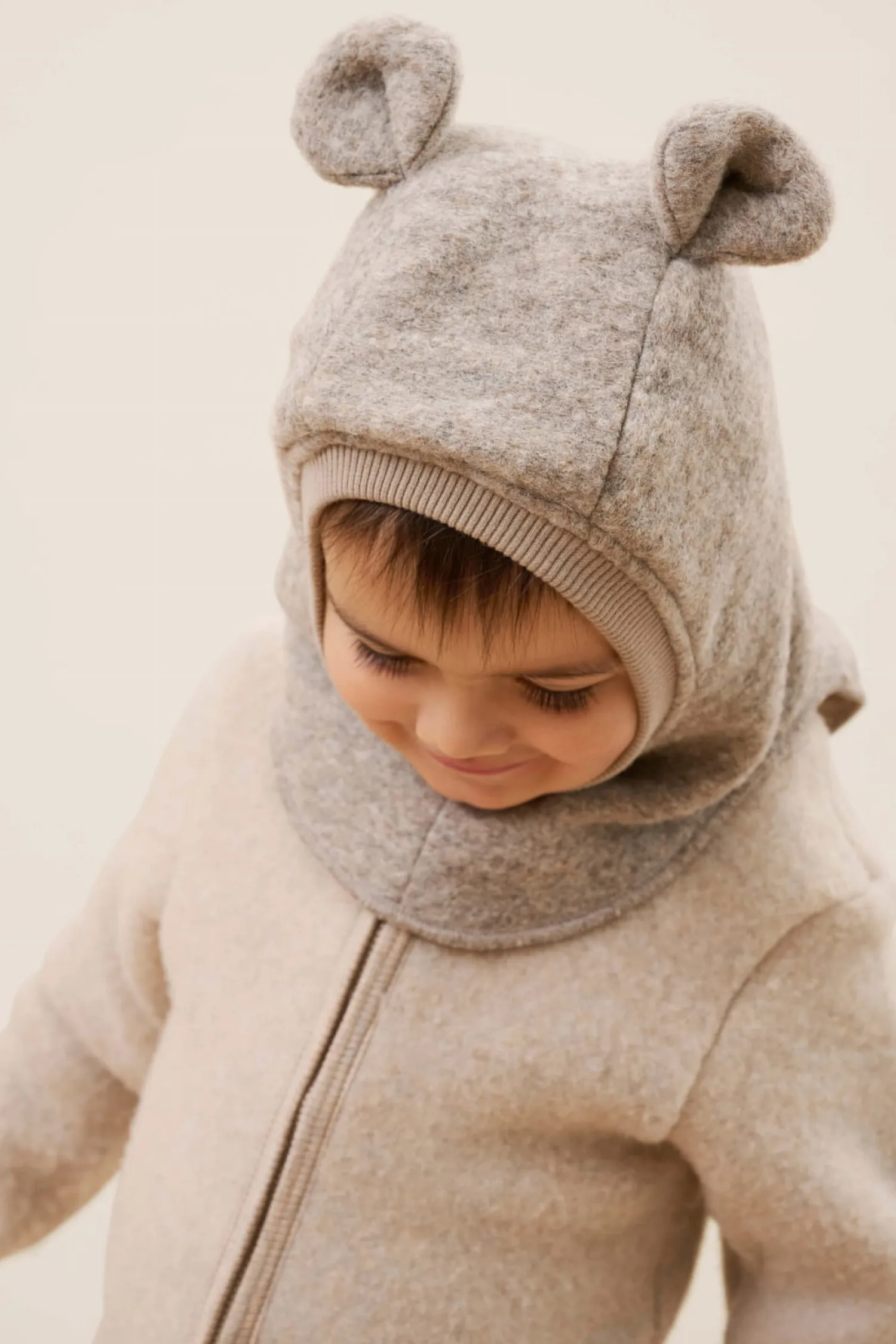 Na Główkę|Kominy, Chustki, Apaszki | HUTTEliHUT Kominiarka z uszkami misia - Medium Grey Melange