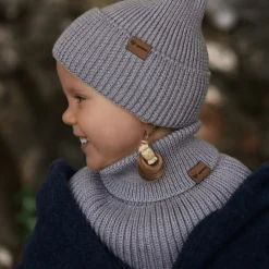 Kominy, Chustki, Apaszki | Patulove Komin z golfem merino WINTER GREY
