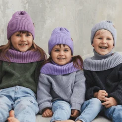 Komin z golfem merino WINTER LAVENDER