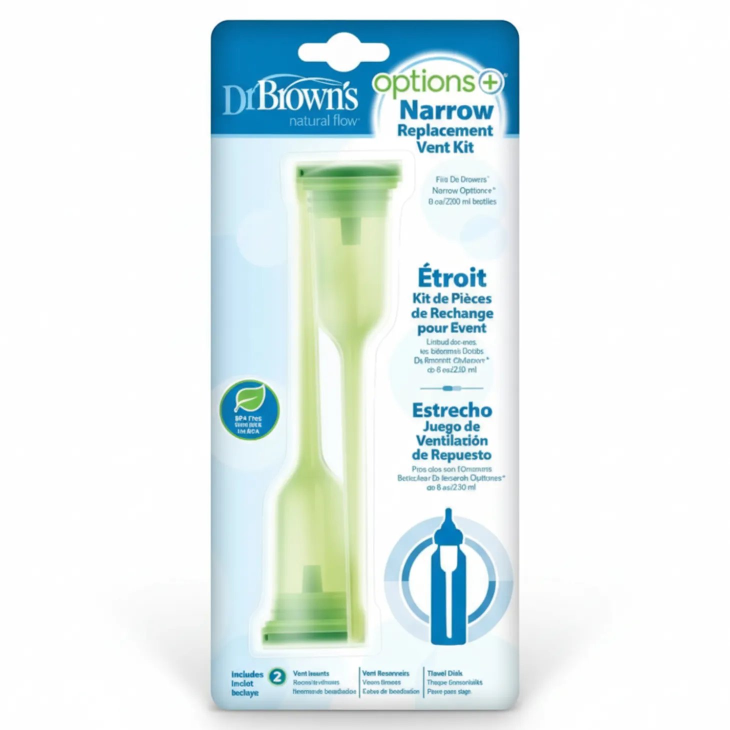 Komplet części do butelki standard 250 ml Options+