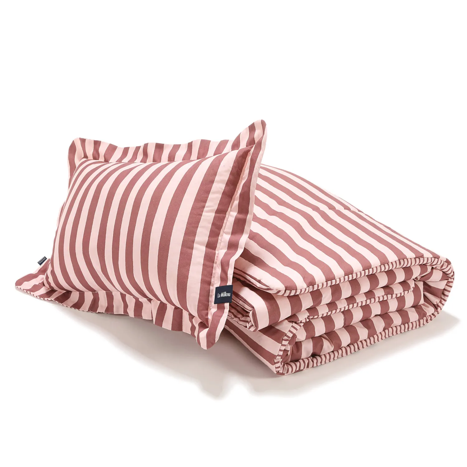 Pościel Przedszkolaka|Pościel Z Wypełnieniem | La Millou Komplet pościeli bawełnianej HYGGE - STRIPES PINK