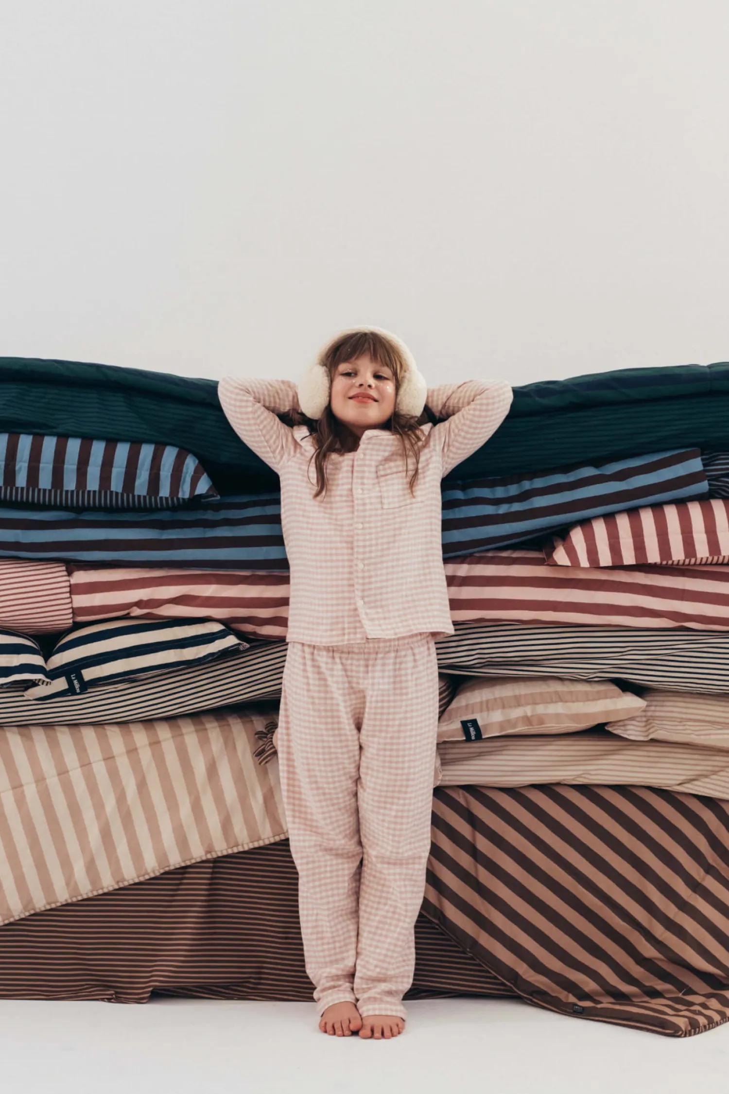 Pościel Przedszkolaka|Pościel Z Wypełnieniem | La Millou Komplet pościeli bawełnianej HYGGE - STRIPES PINK