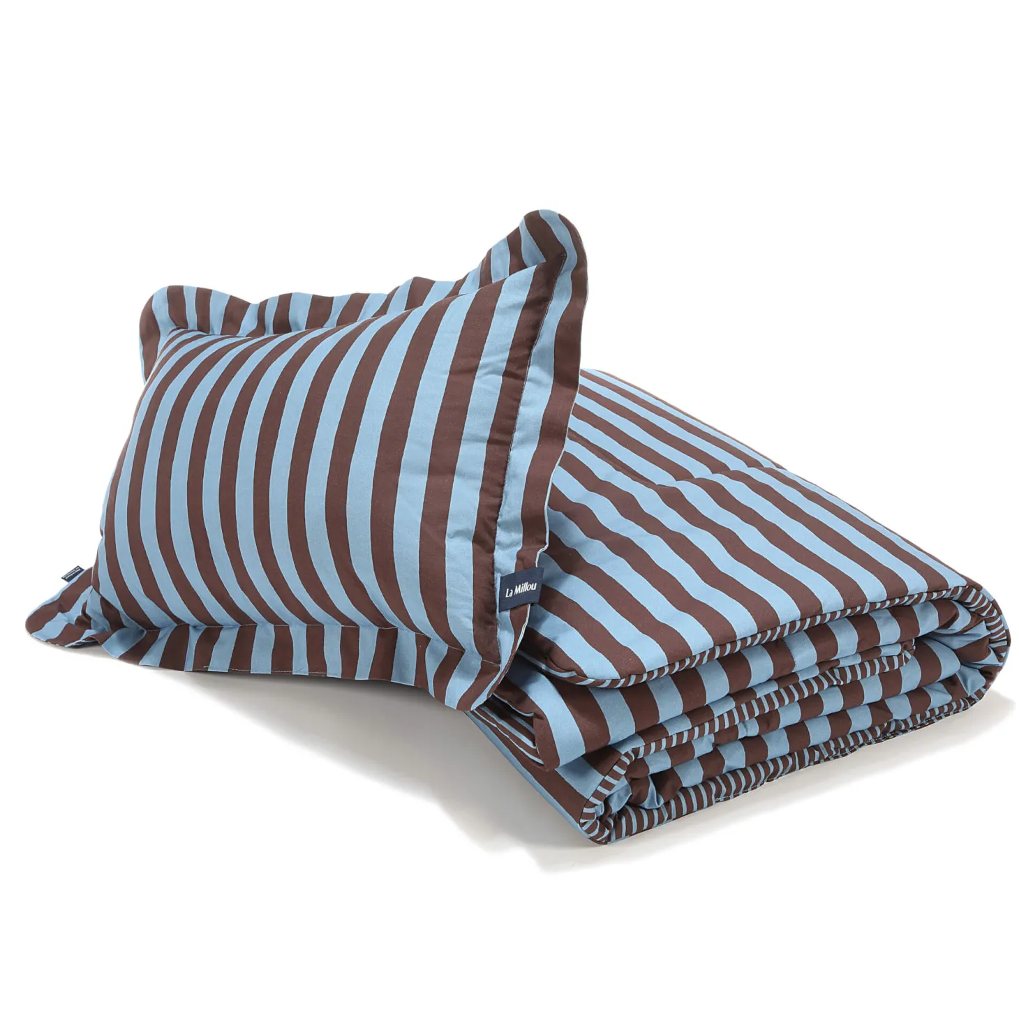 Komplet pościeli bawełnianej HYGGE- STRIPES BLUE