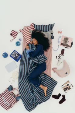 Komplet pościeli bawełnianej HYGGE- STRIPES BLUE