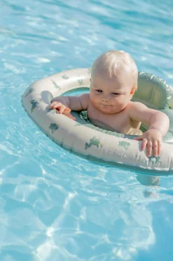 12M+|Plażowe | Vanilla Copenhagen Koło do pływania Baby Fern Froggy z siedziskiem