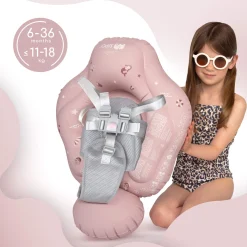 Koło treningowe do nauki pływania 6-36m (11-18 kg) - różowe