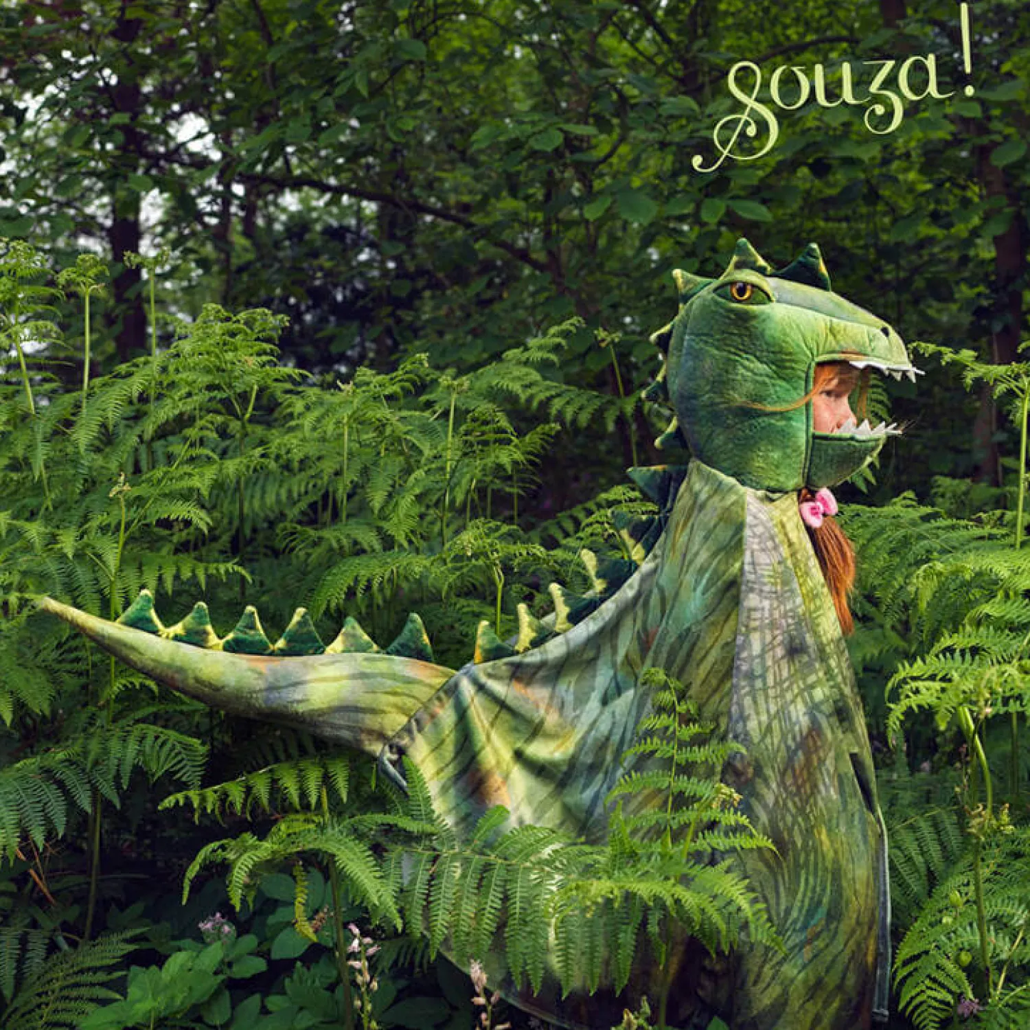 Kostiumy I Akcesoria|Kostiumy I Akcesoria | Souza! Kostium peleryna z kapturem - maską zielony dinozaur T-rex, 4-7 lat