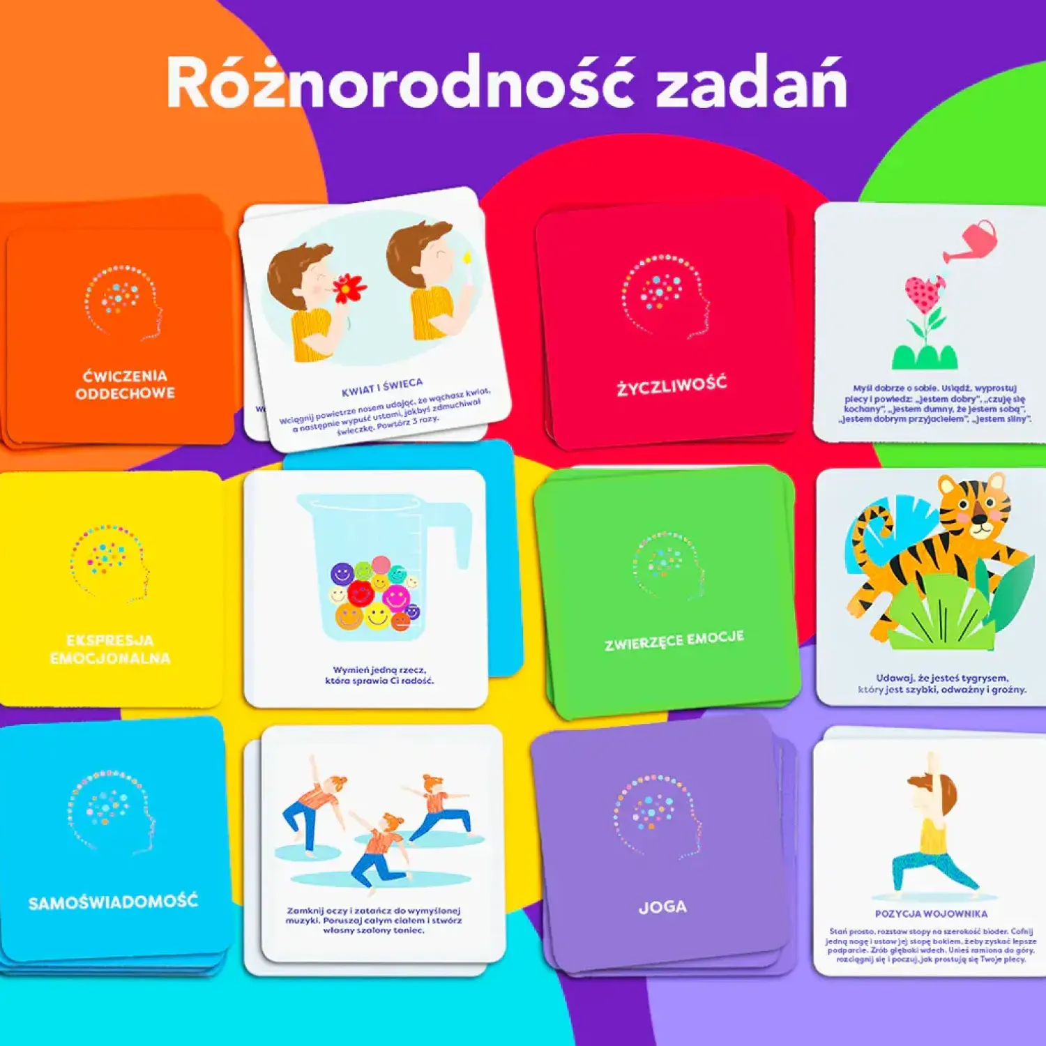 6 Lat+|Aktywizujące | rozwojowa mama Kostka aktywności - mindfulness. Gra + mini e-book 4+