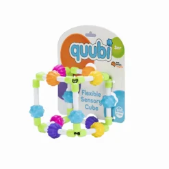Idealne W Podróży|12M+ | Fat Brain Toys Kostka manipulacyjna - sześcianik Quubi